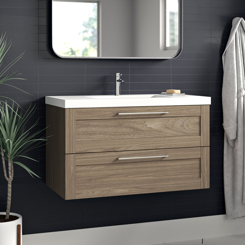 Yerger 36" WallMounted Single Bathroom Vanity Set & Reviews AllModern
